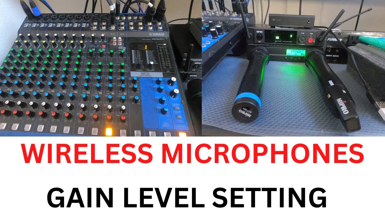 WIRELESS MICROPHONE GAIN LEVEL SETTING....WALANG FEEDBACK.