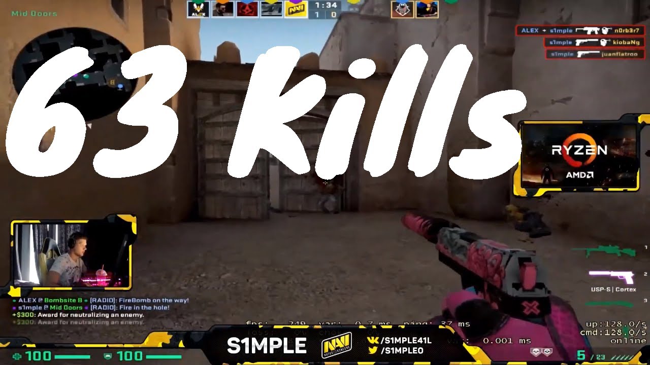 s1mple 63 kills in FPL with Magisk