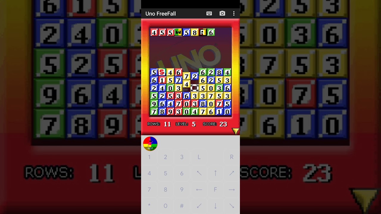 UNO Free Fall 2006 Java Mobile Gameplay