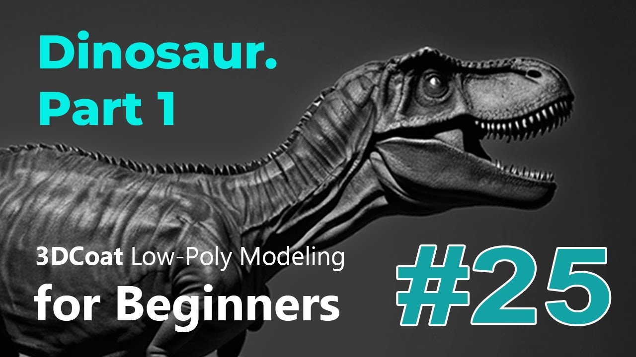 3DCoat Low-Poly Modeling for Beginners #25. Dinosaur. Curves. Part 1