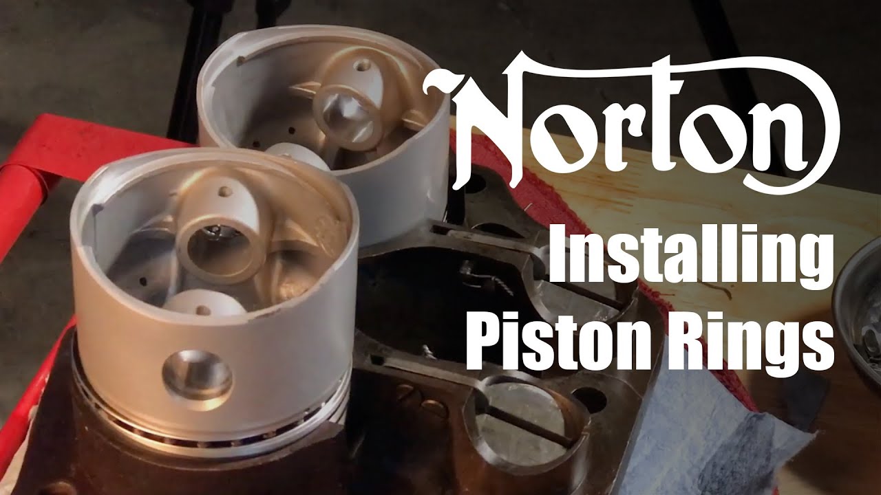 1972 Norton Commando Combat Rebuild (15) - Fitting piston rings