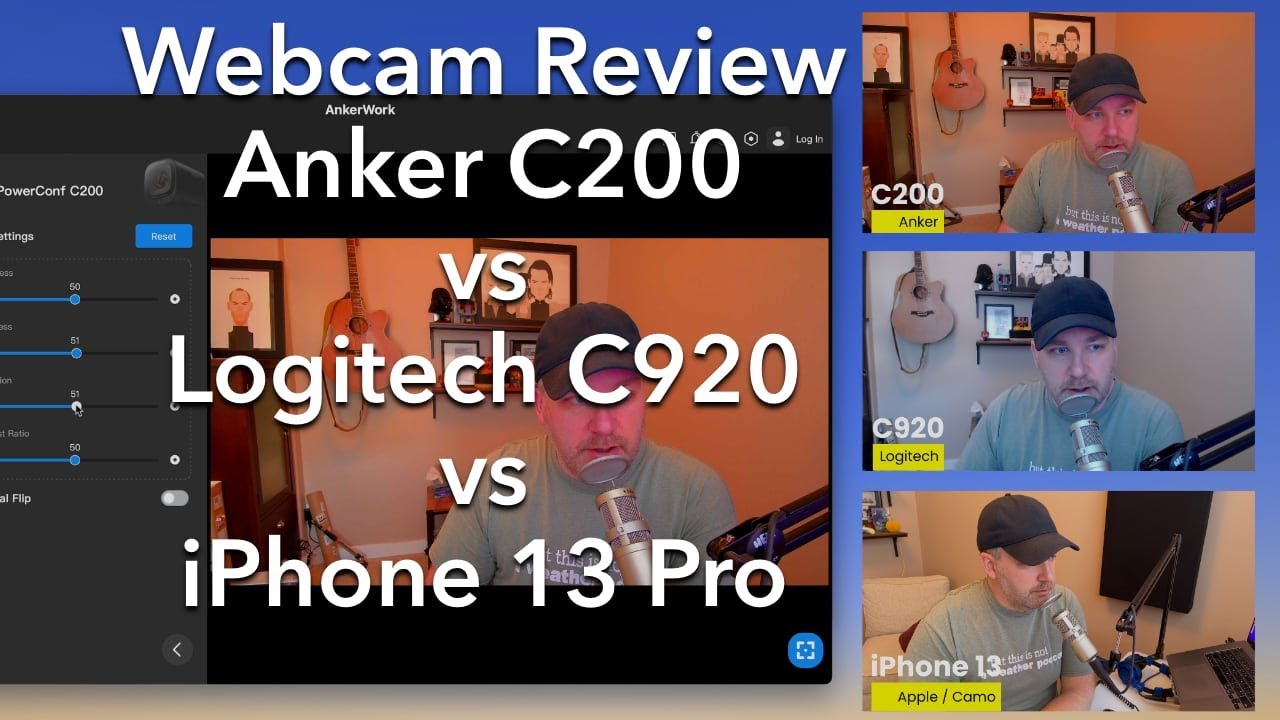 Anker C200 2K Webcam Review - Compared to Logitech C920 and Camo + Apple iPhone 13