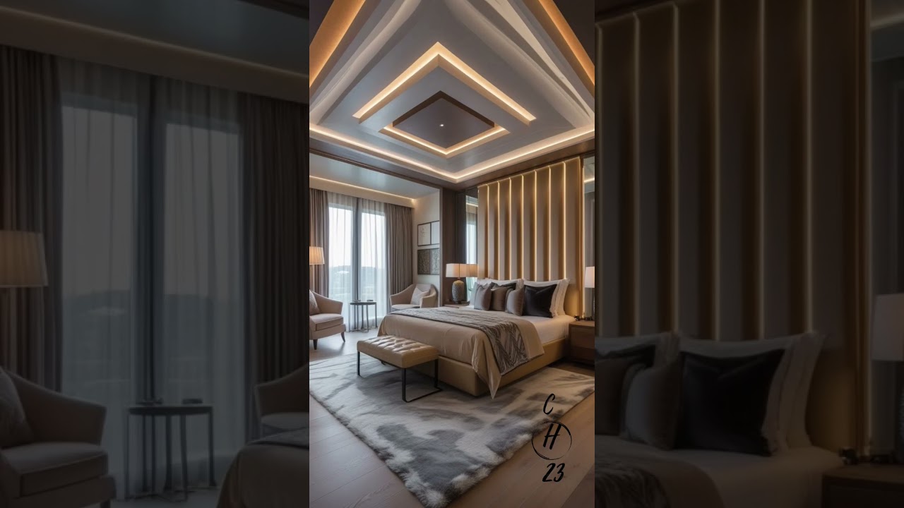 🛏️✨ Chambres &agrave; Coucher Style Luxe Moderne 💎🏡 #Chambre #DesignModerne #Int&eacute;rieur&Eacute;l&eacute;gant #VillaDeLuxe