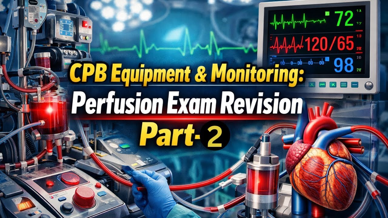 CPB Equipment & Monitoring Perfusion Exam Revision Part 2 #CardiacPerfusionTechnology