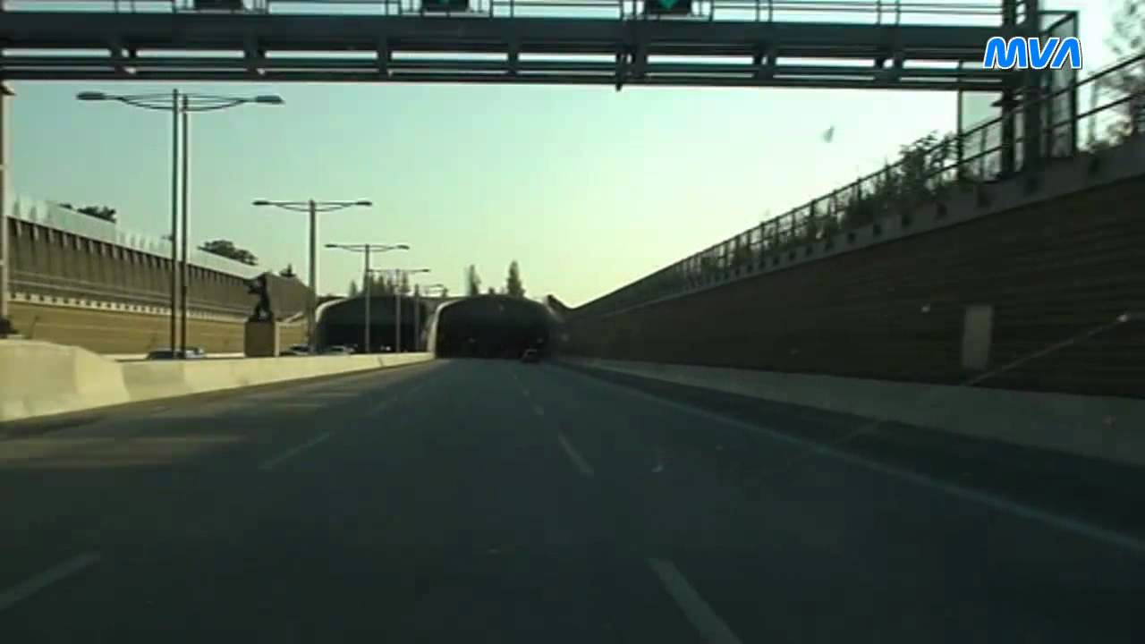 Fahrt von Berlin  auf  A100 / A113 / A 10 / A12 Richtung Frankfurt (Oder)