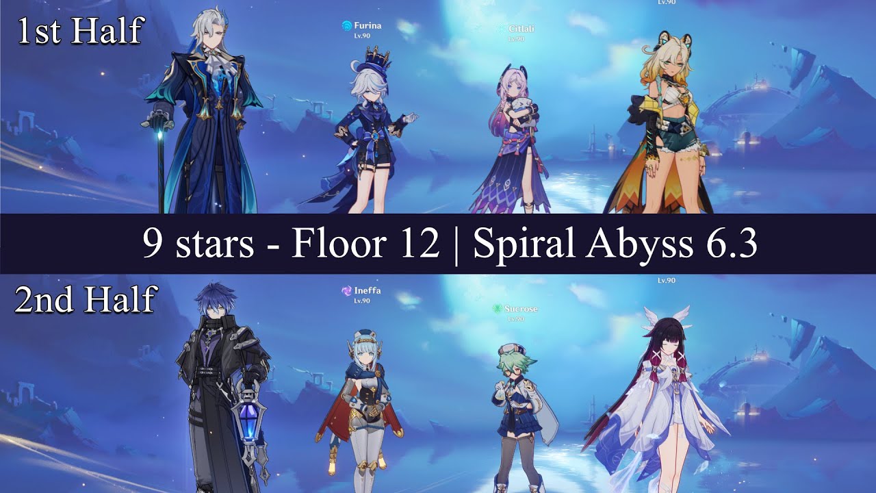 Hypercarry Neuvillette & Flins Premium | Spiral Abyss 6.3 (Luna IV) | Genshin Impact