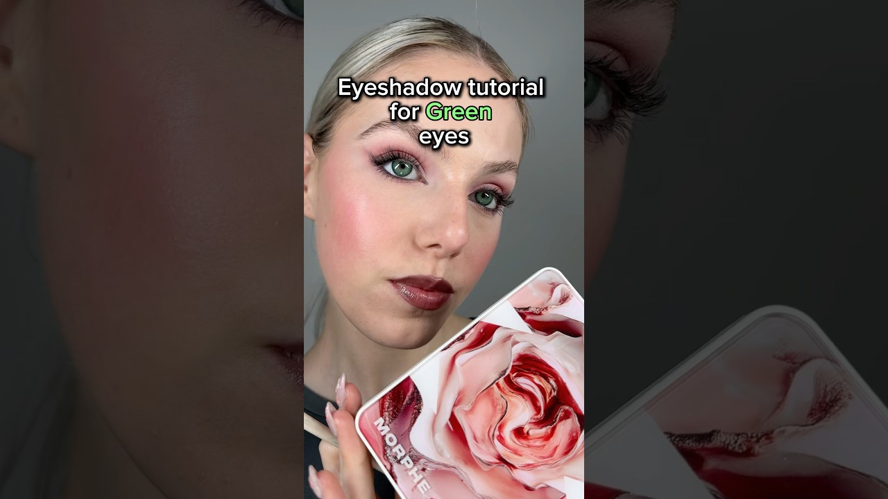 EYESHADOW TUTORIAL FOR GREEN EYES 💚👀 #greeneyes #eyeshadow #makeuptutorial