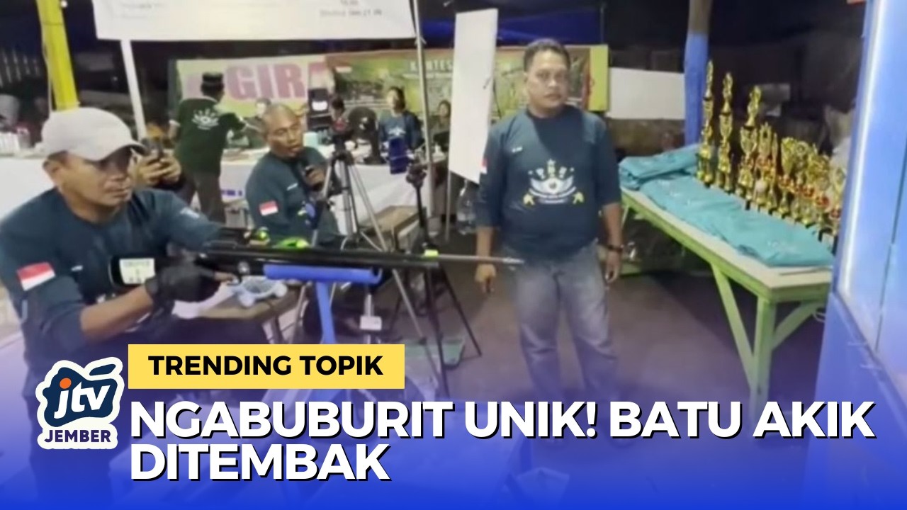 Kontes Tembak Batu Akik di Surabaya, Cara Unik Komunitas Isi Waktu Ngabuburit