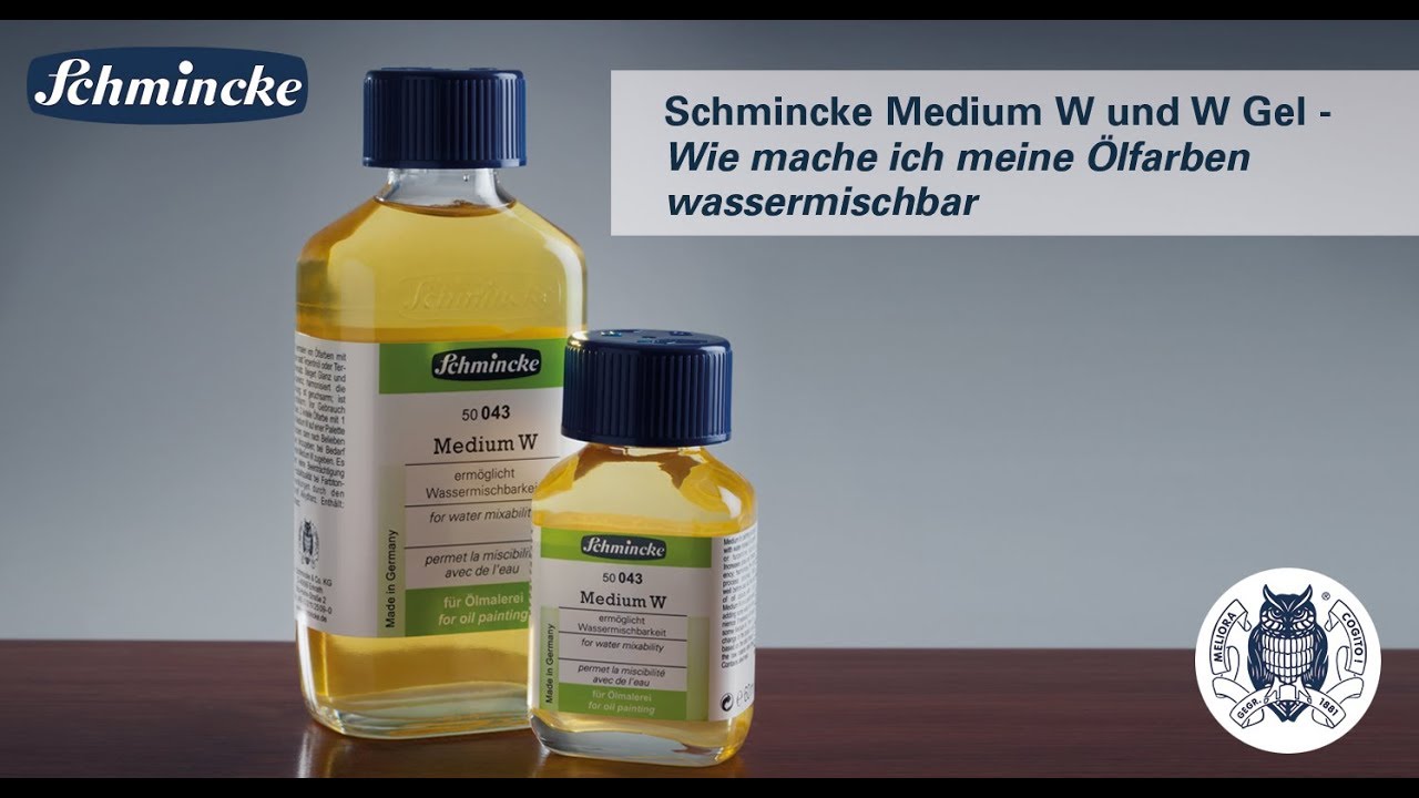 Schmincke Medium W und W Gel - Wie mache ich meine Ölfarben wassermischbar