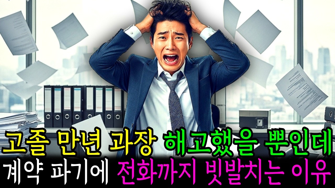 고졸 만년 과장 쓸모없다고 해고했을 뿐인데, 계약 파기에 전화까지 빗발치는 이유는?