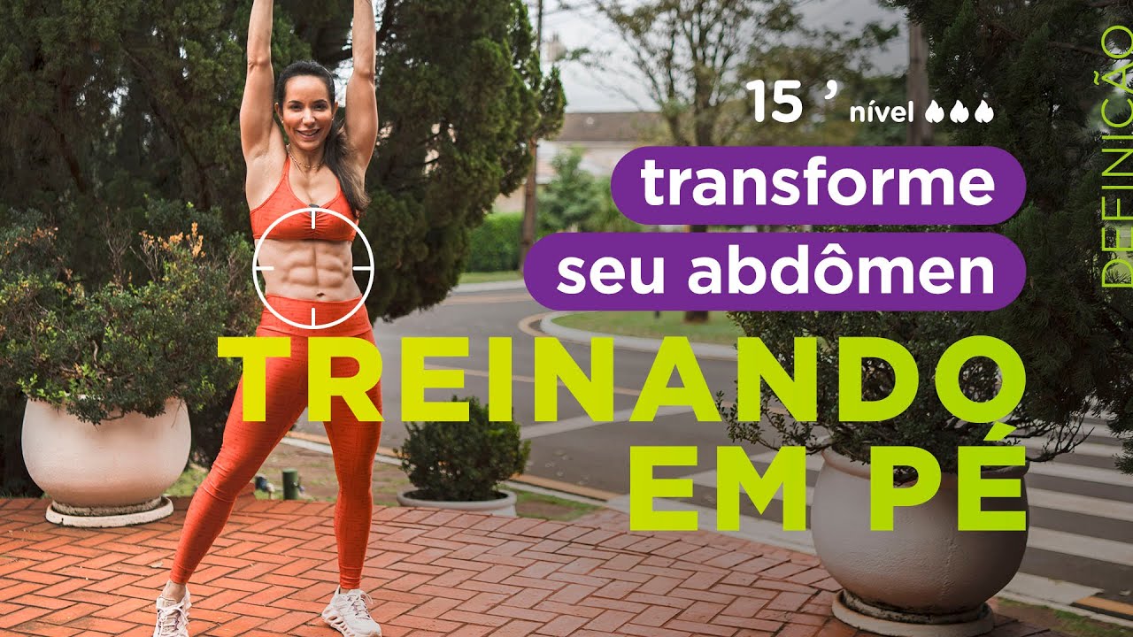 Transforme seu abdômen treinando somente em pé - abdominal sem deitar em casa - Carol Borba
