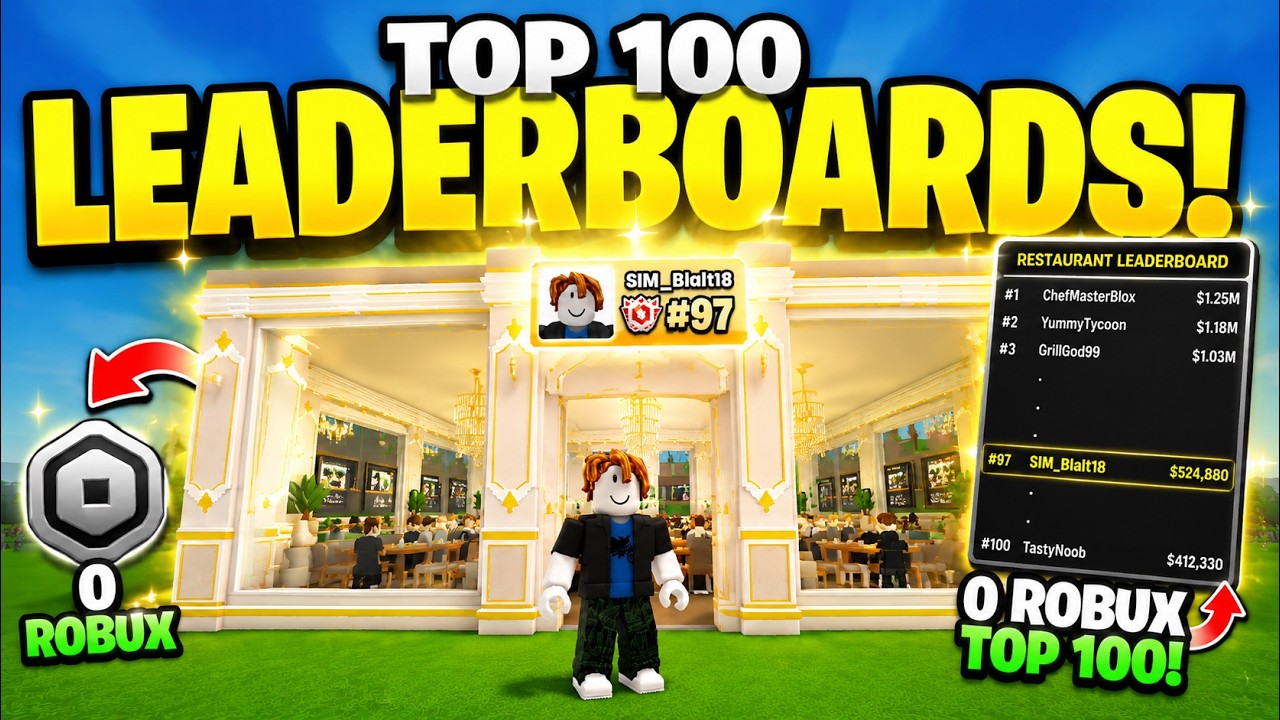 BEST Top 100 Restaurant Build in Run a Restaurant! NO ROBUX