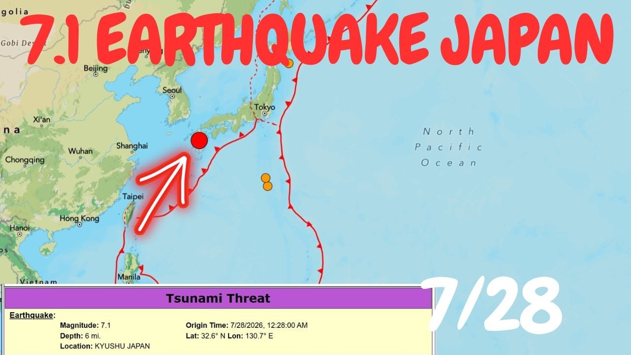 Breaking Earthquake news Major 7.1 Earthquake Japan Region.. Early Tuesday morning.