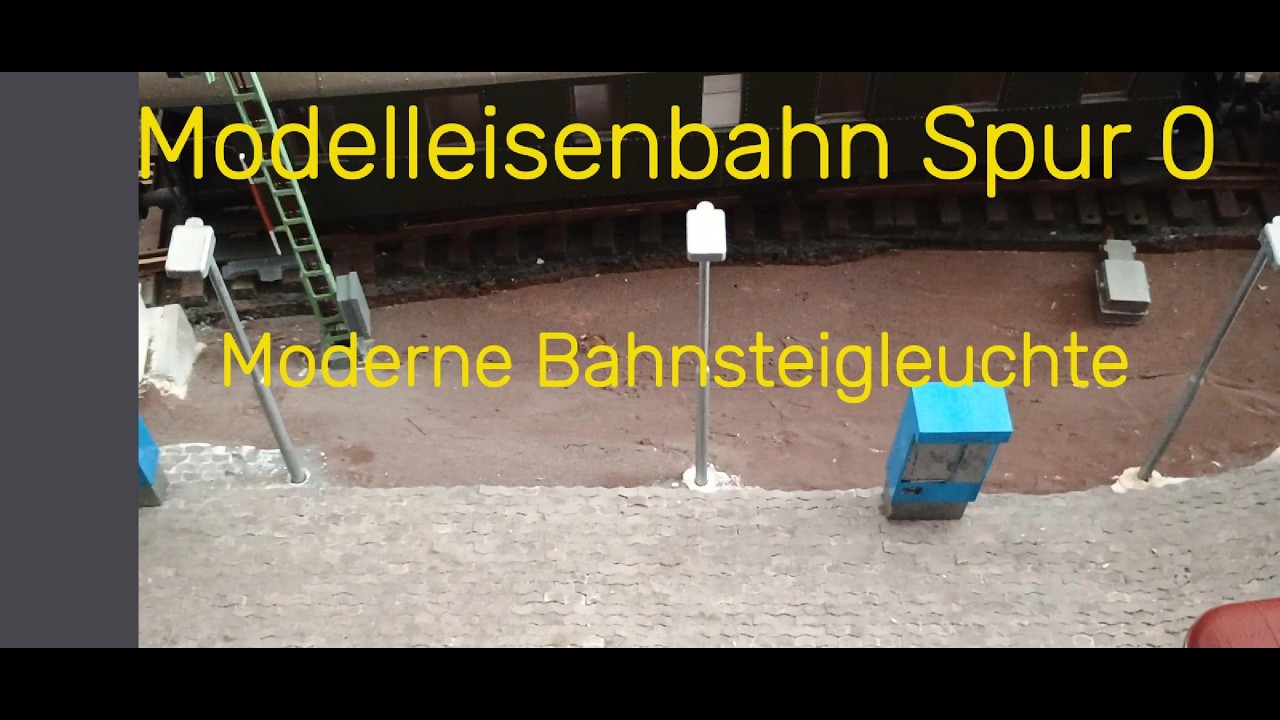 Modellbahn Spur 0 moderne Bahnsteigleuchte
