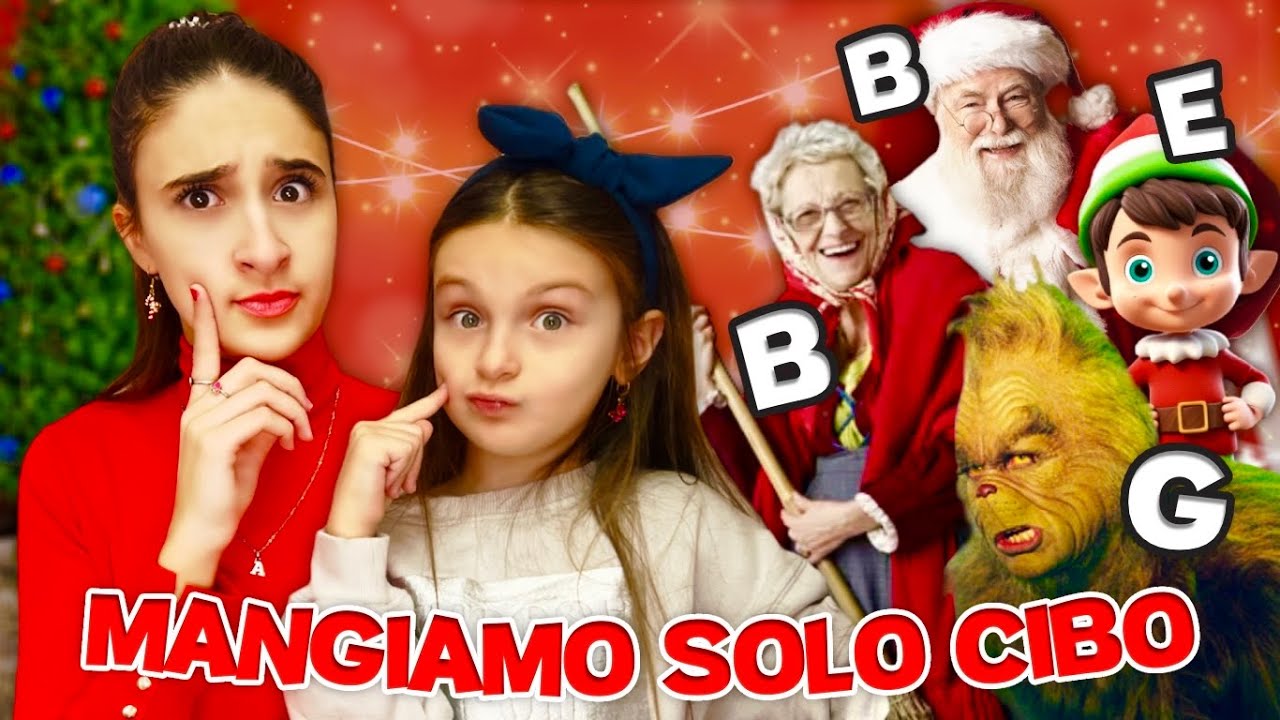 MANGIAMO SOLO CIBO dell’INIZIALE dei PERSONAGGI di NATALE •CHALLENGE•