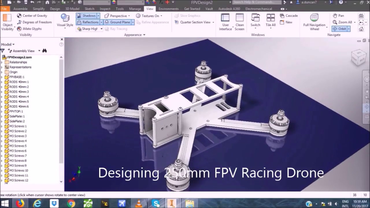 FPV Drone Design Tutorial  in Autodesk Inventor