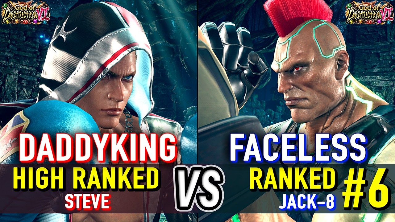 T8 🔥 DADDYKING (Steve) vs FACELESS (#6 Ranked Jack-8) 🔥 Tekken 8 High Level Gameplay
