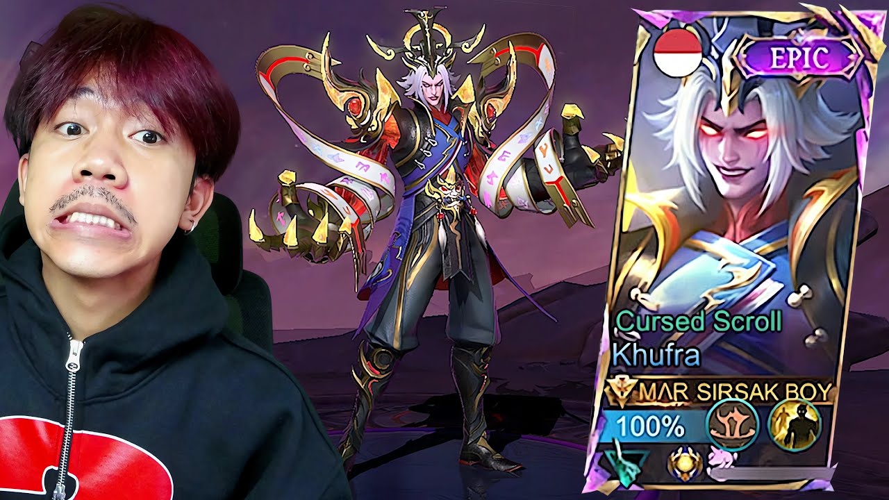 REVIEW SKIN EPIC KHUFRA CURSED SCROLL GRATIS DARI MOONTON - Mobile legends