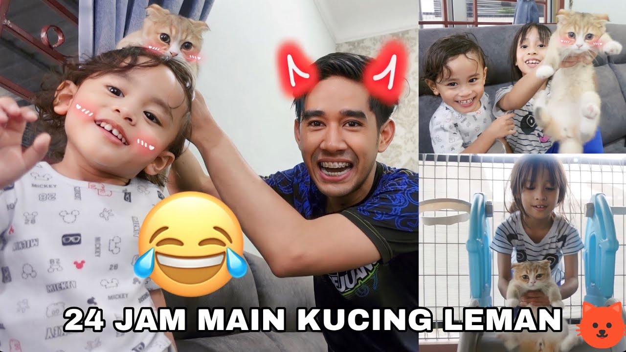 24 JAM MAIN DENGAN KUCING 😂 LEMAN JUMPA FARIS & FATIN 😈