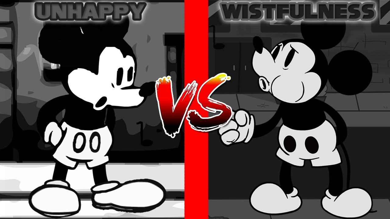 FNF' Vs Mickey Mouse: Wednesday's Infidelity - Unhappy VS Wistfulness (mickey whistling comparison)