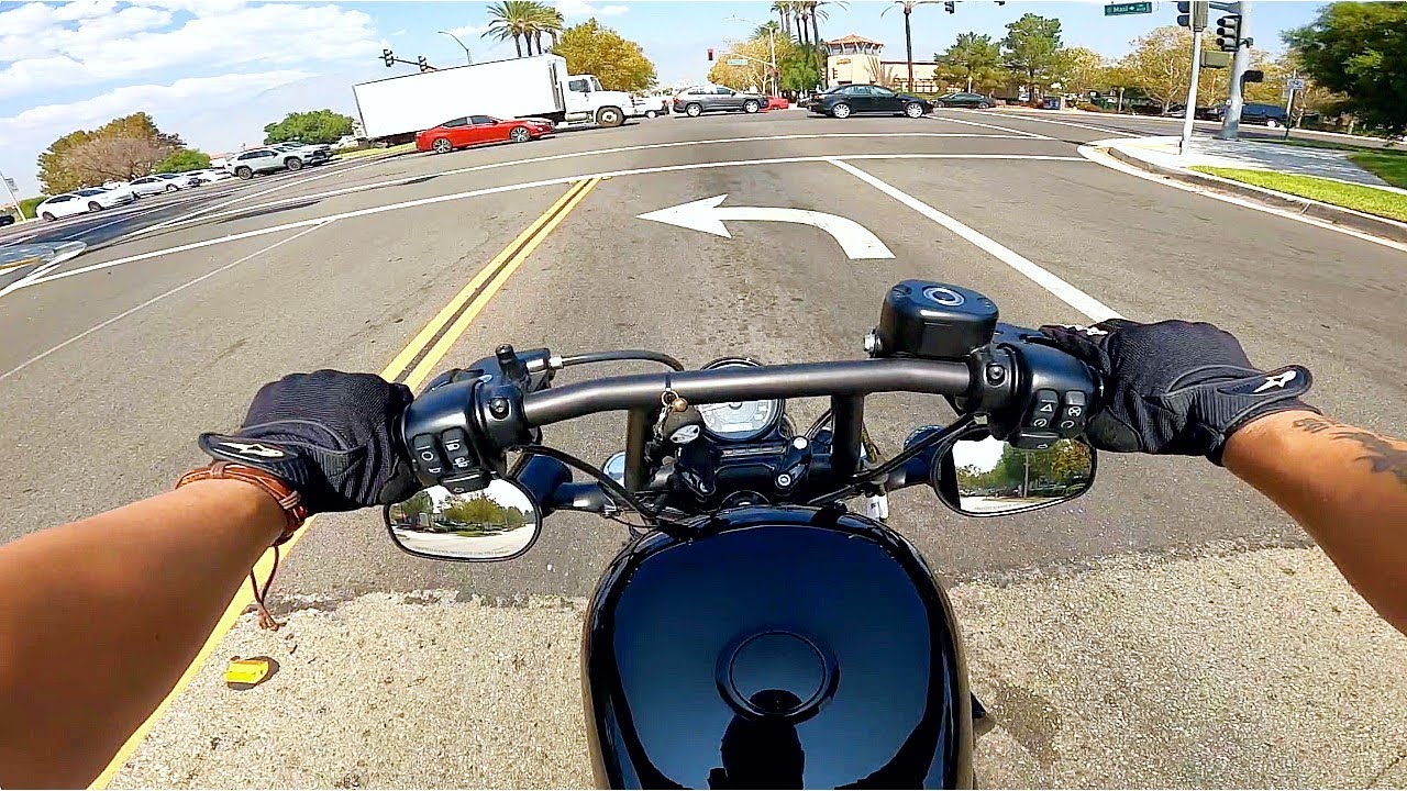 Как ездить на мотоцикле Harley Davidson 48 — переключение передач, регулировка оборотов, управлен...