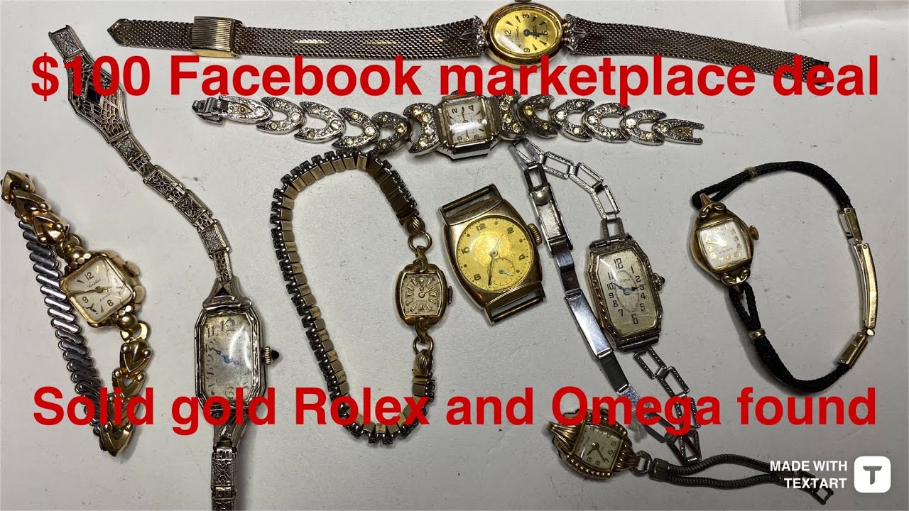 Solid gold Rolex and Omega found off $100 Facebook marketplace deal make money