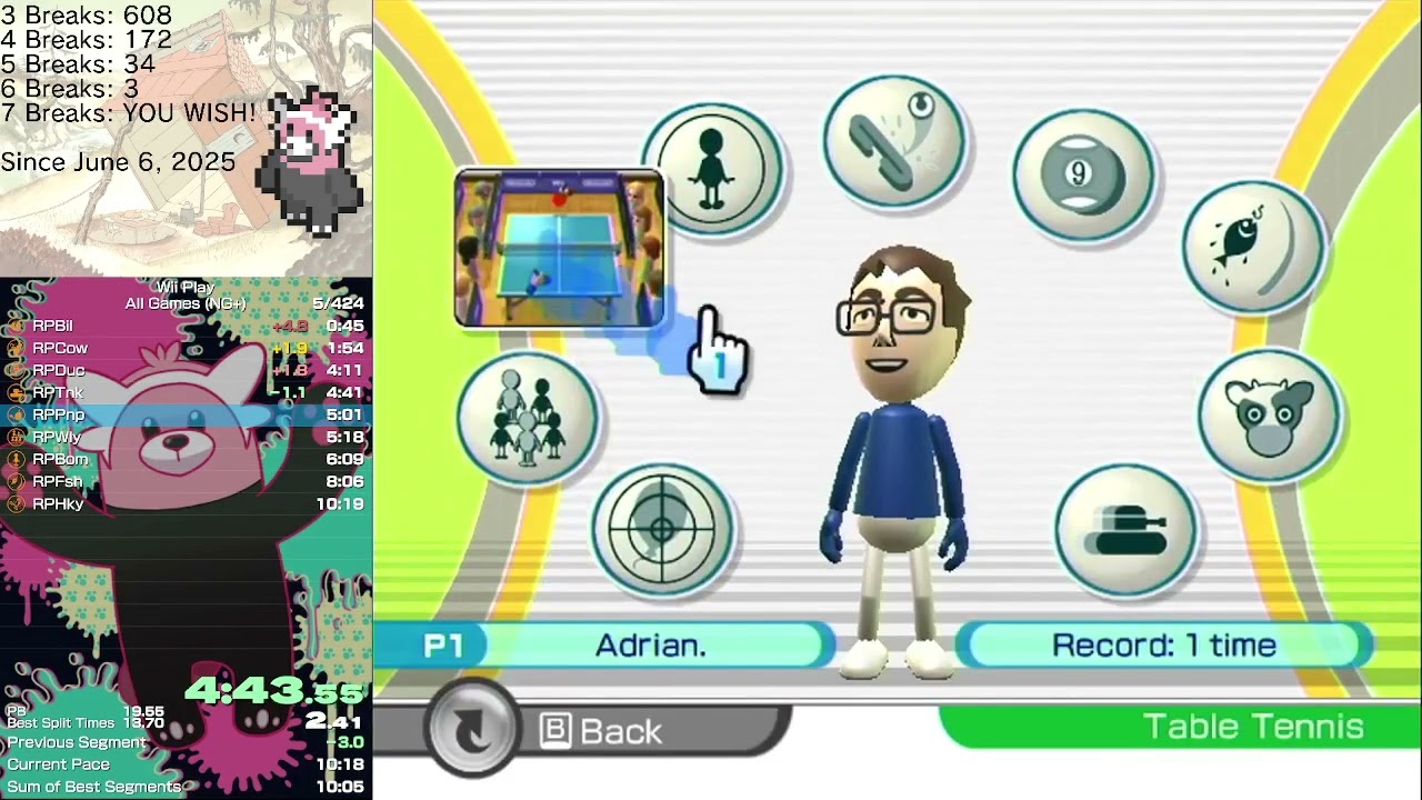 Wii Play - All Games NG+ Speedrun in 10:04