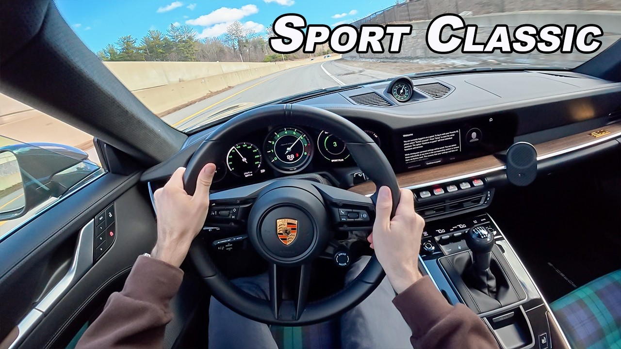 Porsche 911 Sport Classic z 2023 roku &ndash; rzadki manualny napęd na tylne koła, turbodoładowany (dźw...