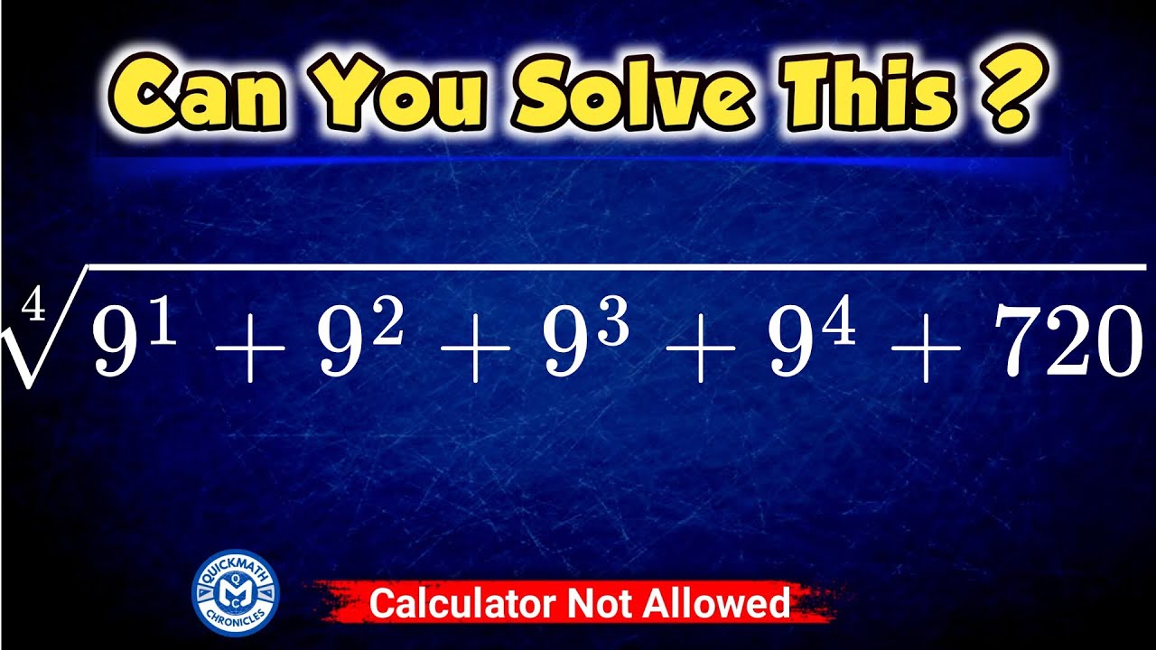 United States | Can you solve this? | Olympiad Math | Calculator Not Allowed