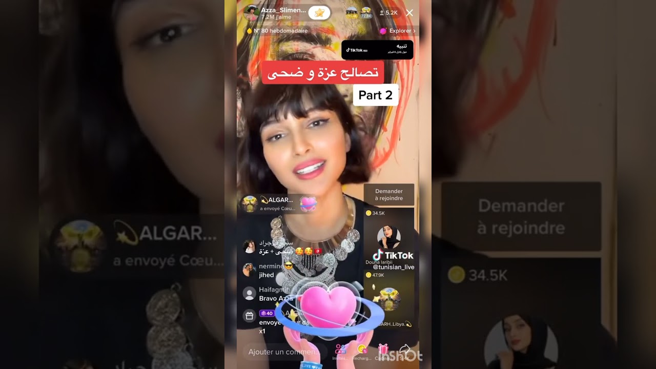 بعد عركة الممثله عزه سليمان وضحى لعريبي يقوم التيكتوكار الليبي جارح بمصالحتهم