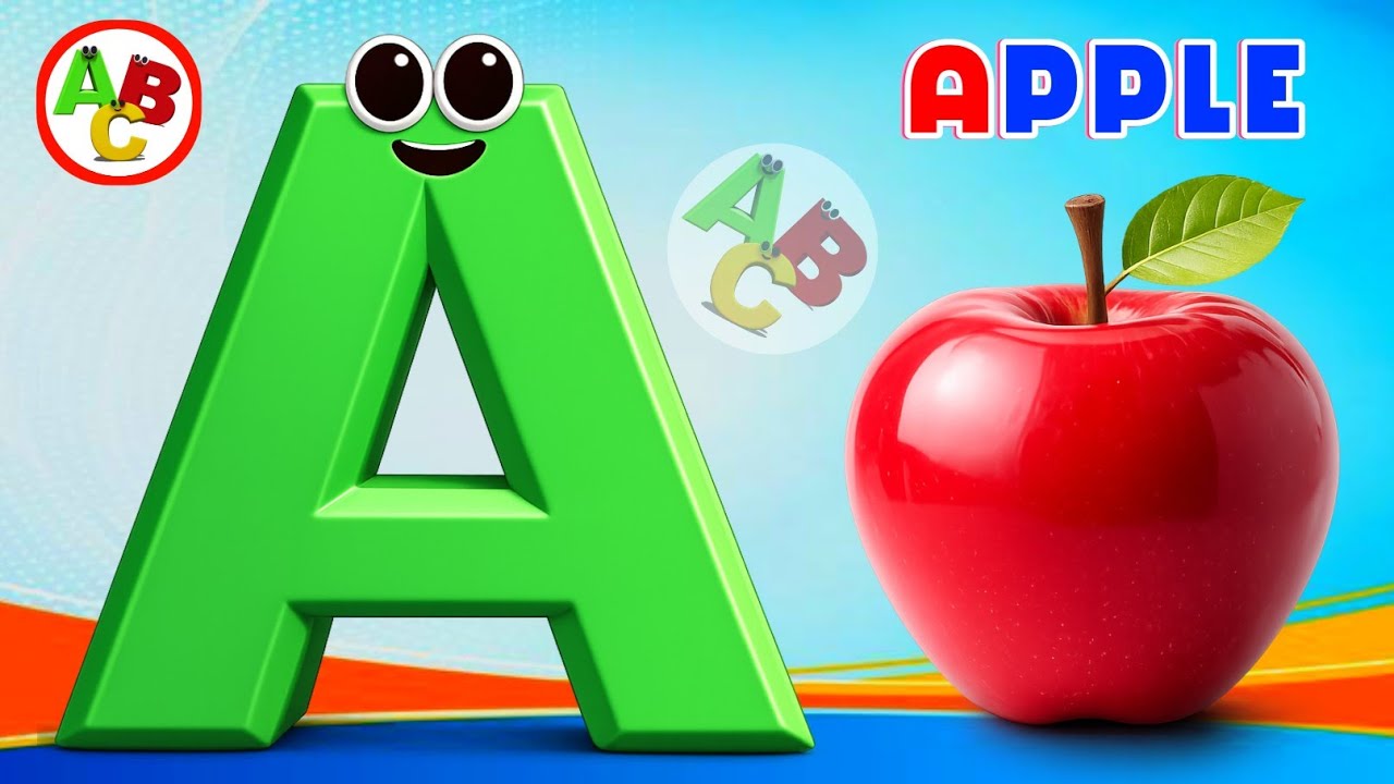  🌈🎵Learn ABC Phonics 🎵 A for apple 🍎| A to Z Alphabet Song 🔤📚 | ABC Song 🌈🎶