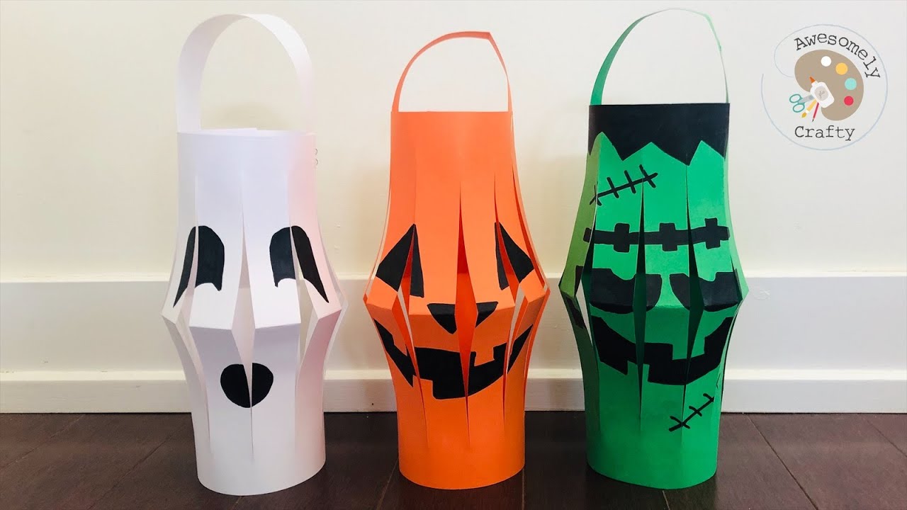 Halloween Paper Lanterns | Halloween Decoration | Easy Halloween Craft for Kids