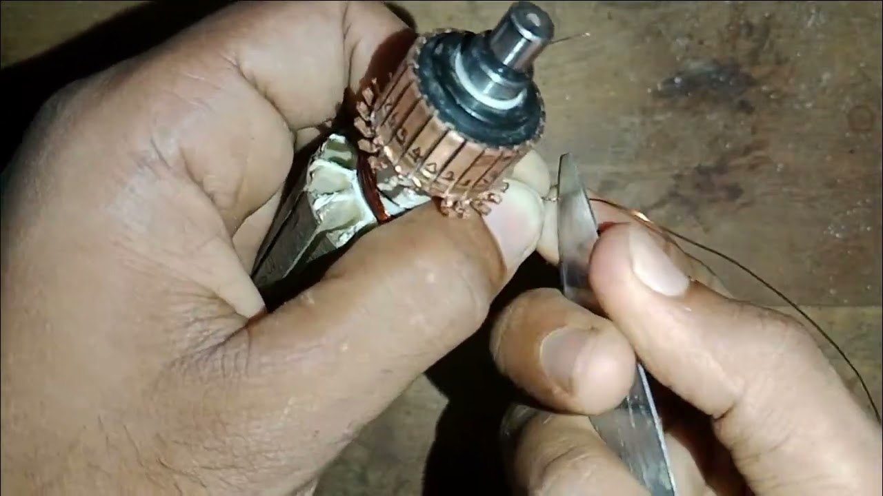 How to rewind armature of angle grinder (sinhala)