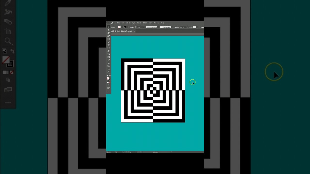 Optical illusion Logo Design | Adobe illustrator cc