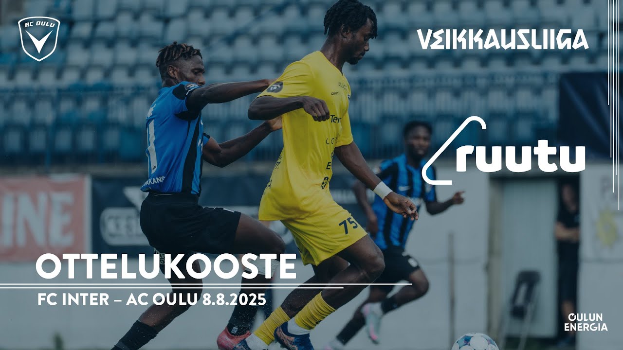 Ottelukooste: FC Inter – AC Oulu 8.8.2025 (Veikkausliiga)