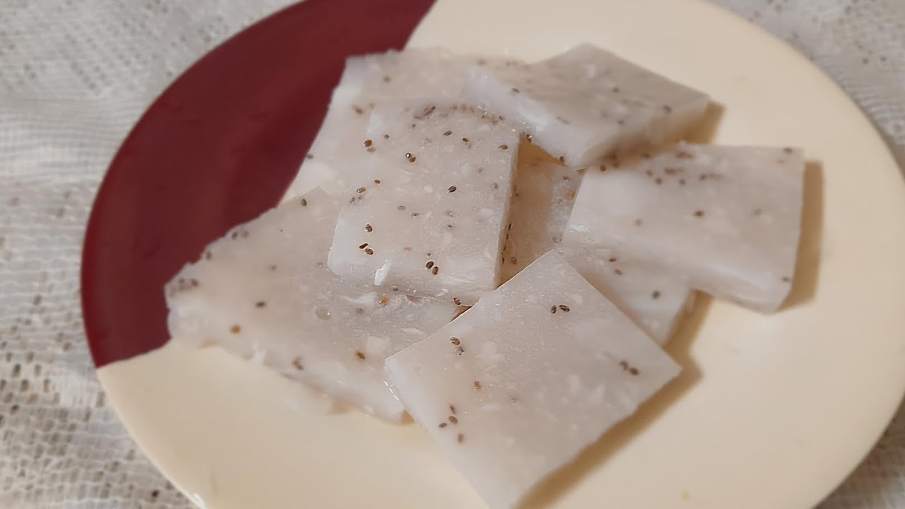#Special dessert #coconut China grass must try #mouth watering dessert 