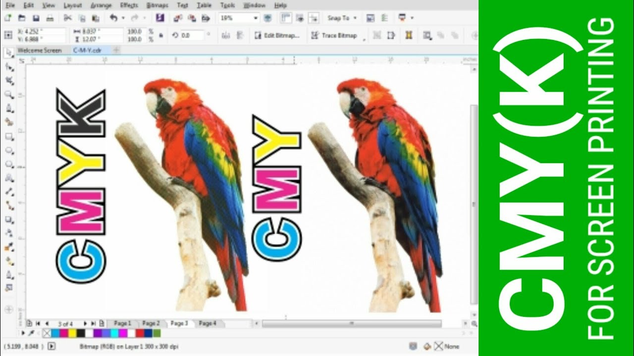 Easy CMY Color Process Separation Trick | CorelDraw | Screen Printing