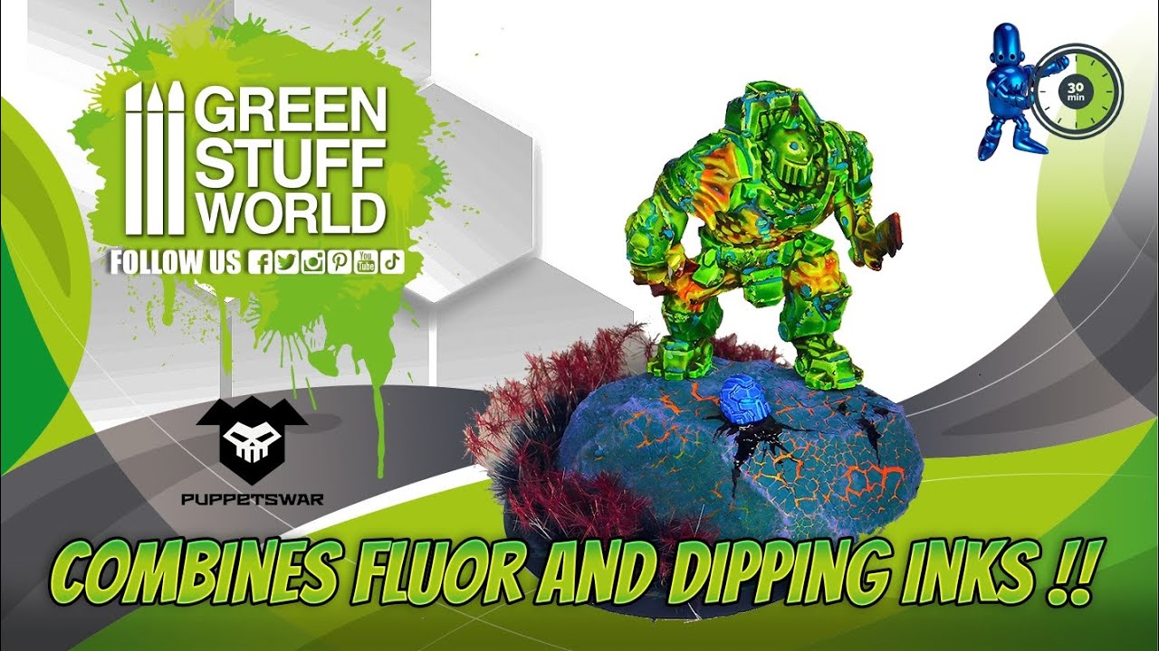 Creative : Combines Fluor paints and Dipping Inks !!