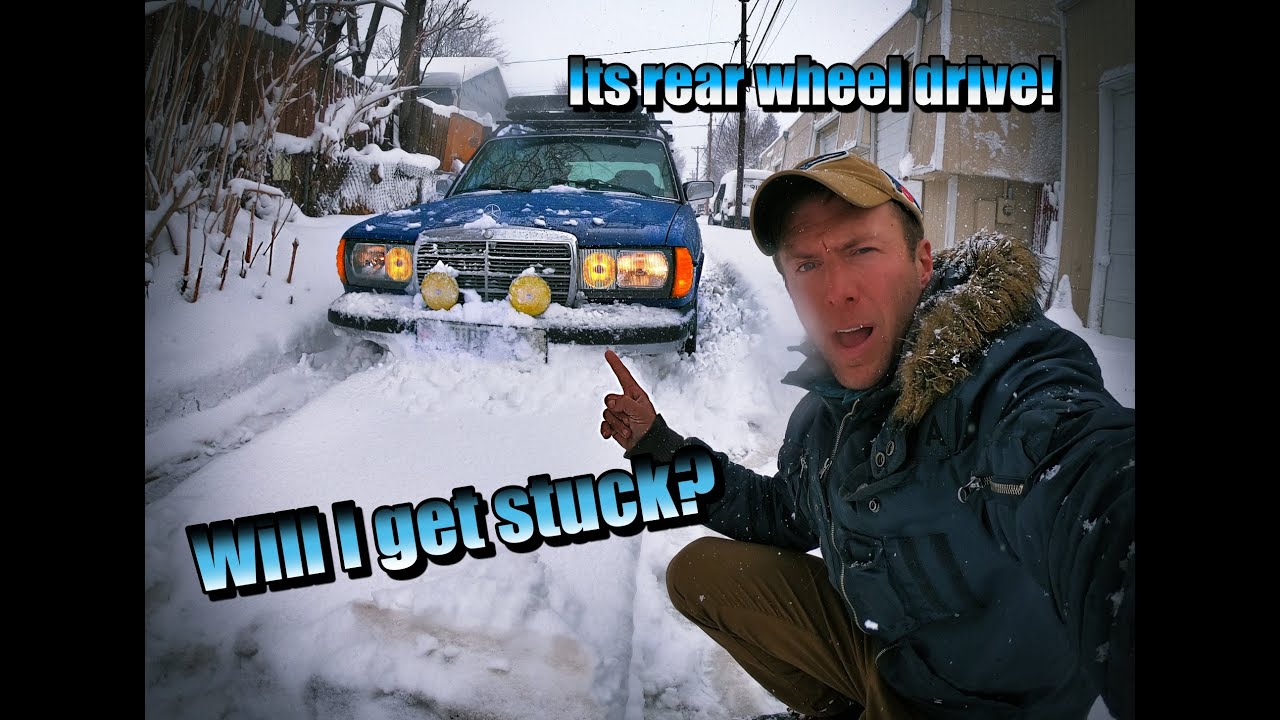 Насколько хорош заднеприводный дизельный Mercedes W123 на снегу?