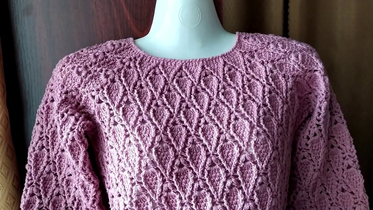 bluza crosetata Aer de primavara/ easy blouse/ джемпер крючком