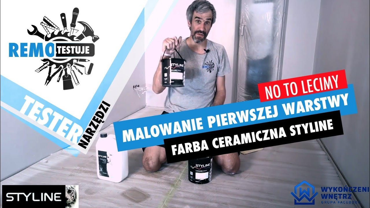 Malowanie pierwszej warstwy farba ceramiczna Styline