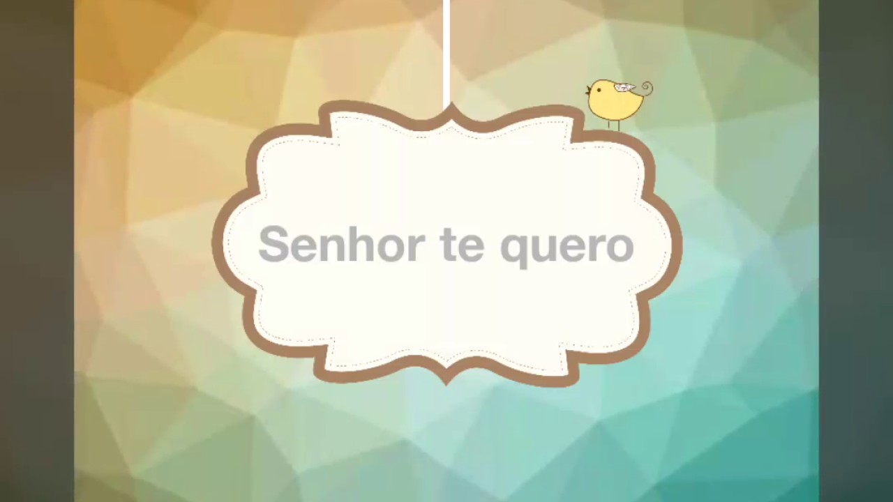 Senhor te quero  (playback com letra) - Tons acima