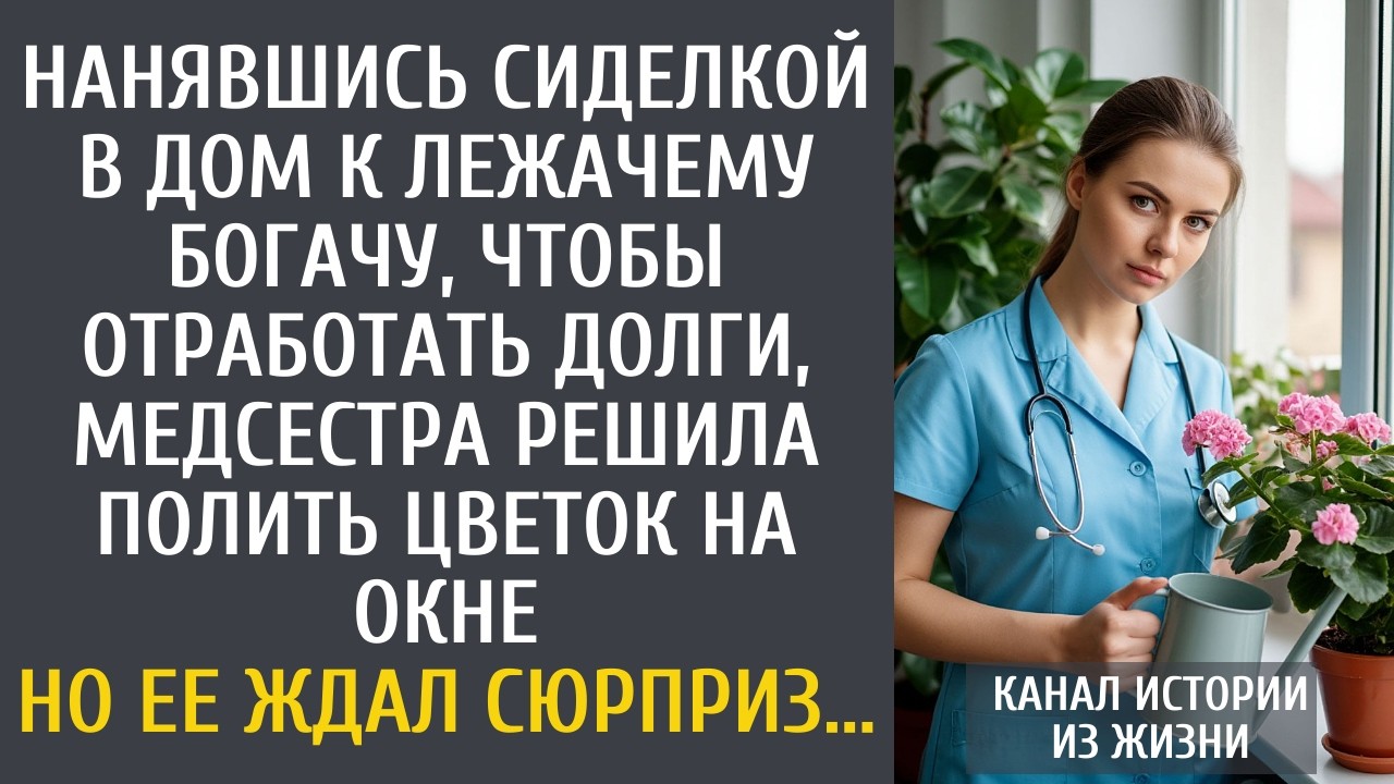 Нанявшись сиделкой в дом к лежачему богачу, чтобы отработать долги, медсестра решила полить цветок…