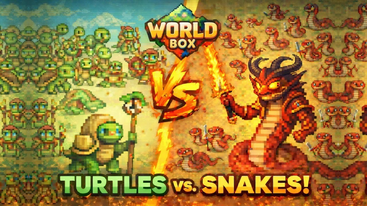 TURTLE EMPIRE vs SNAKE EMPIRE— Fire Blood vs Ancient Shells - WorldBox