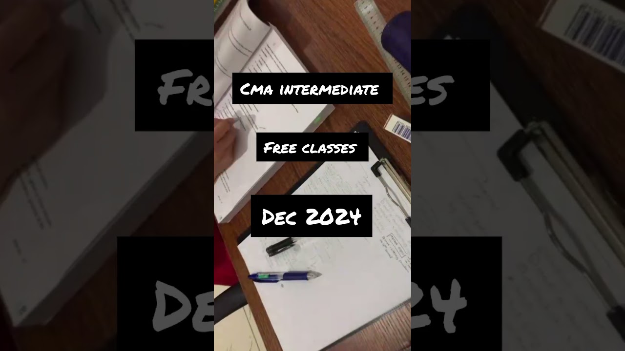 Cma intermediate group-1 free classes  on youtube 