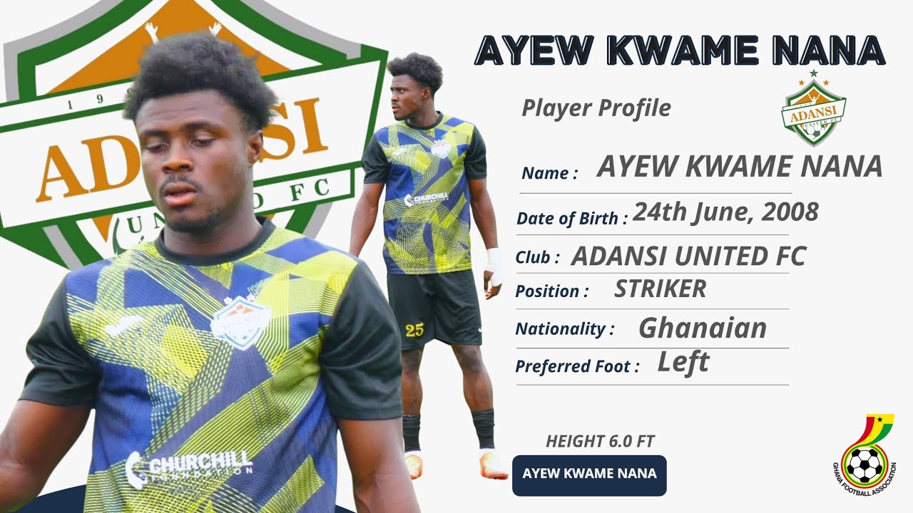 Watch prolific striker Ayew Kwame Nana of Adansi United FC 🔥💯⚽✅