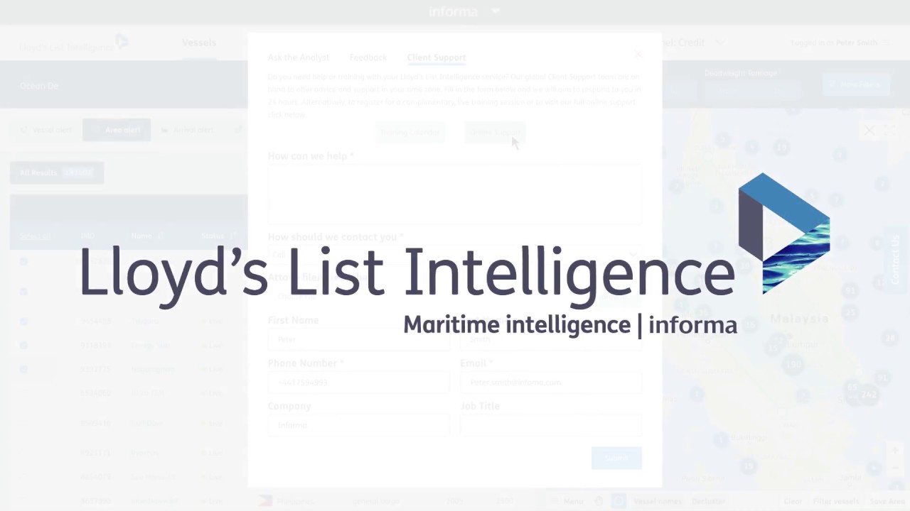 Lloyd's List Intelligence: Geo-spatial search tools