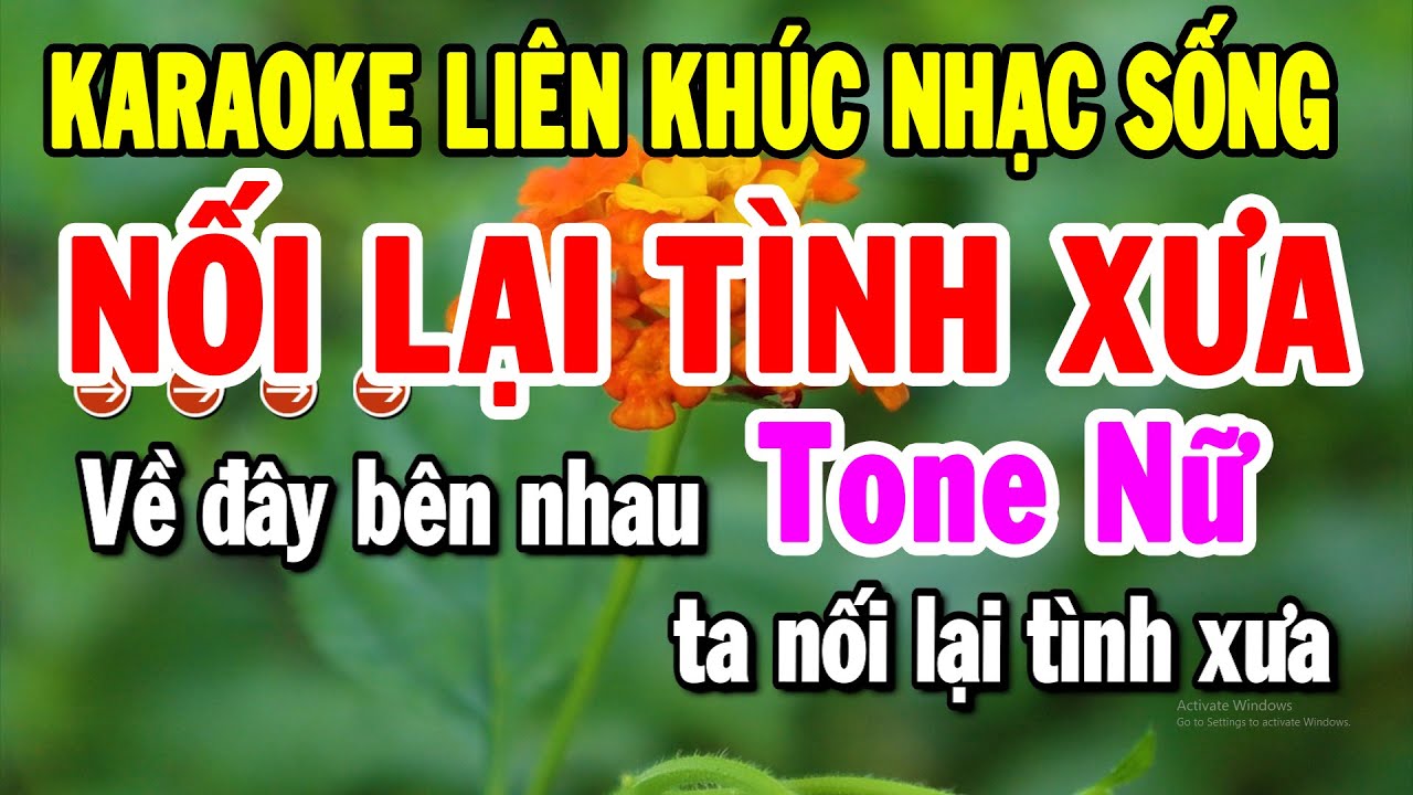 Karaoke Liên Khúc Tone Nữ Dễ Hát | Nhạc Sống Cha Cha Mới Nhất - Nối Lại Tình Xưa | Tuyển Chọn