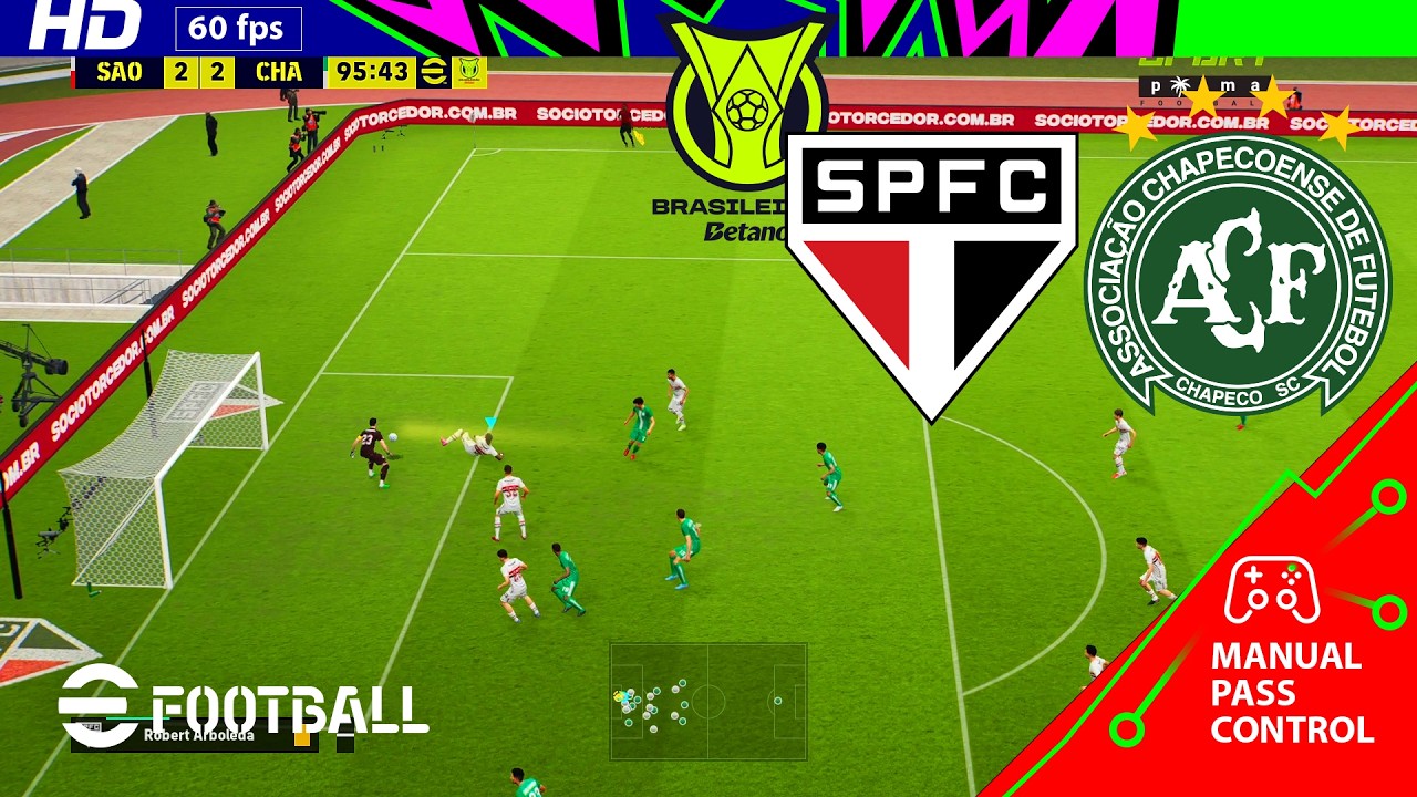 Sao Paulo vs Chapecoense - Brasil Betano | PC [HD60] eFootball New Gameplay + Prediction