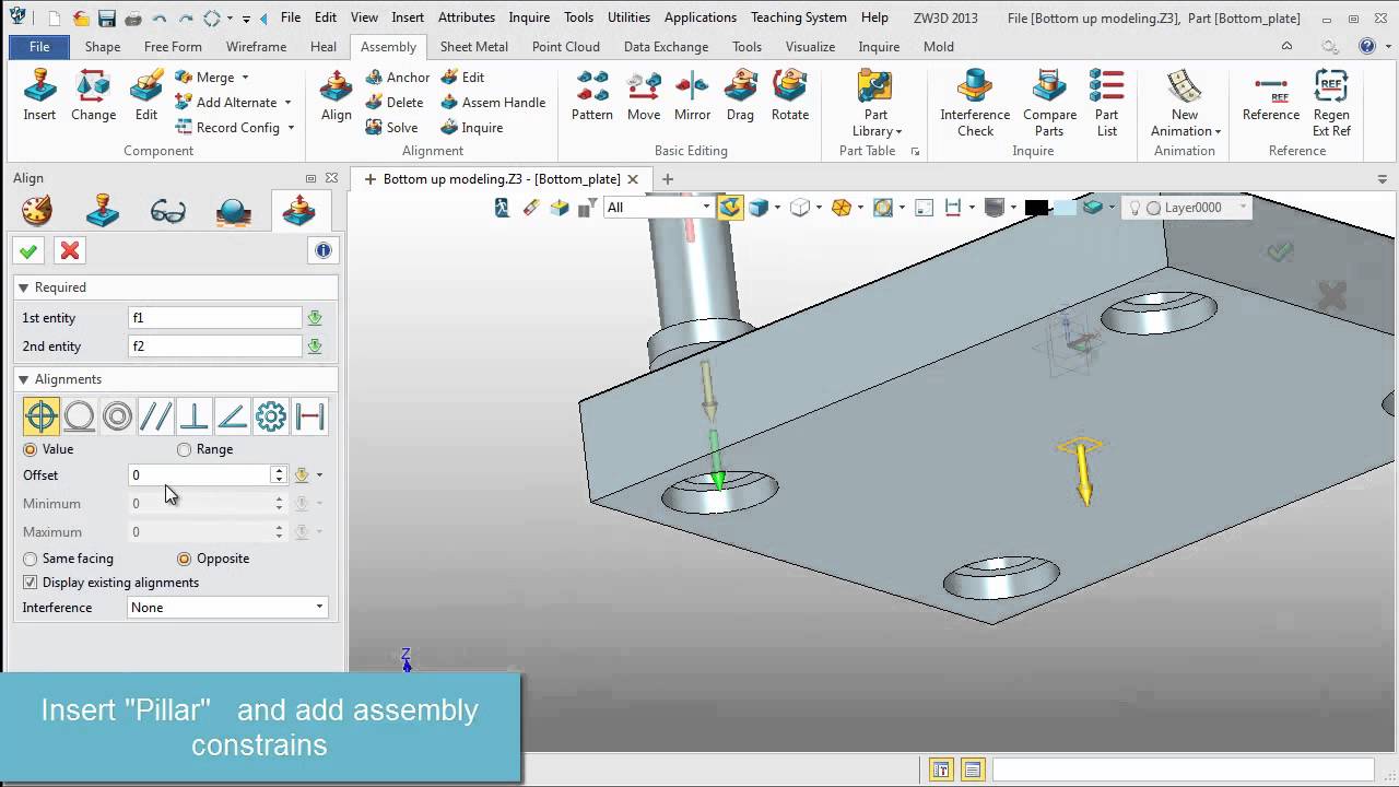 ZW3D Bottom Up Assembly Modeling